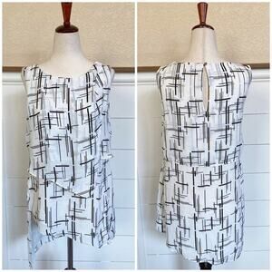 White House Black Market Sleeveless Mod Blouse ‎ XS